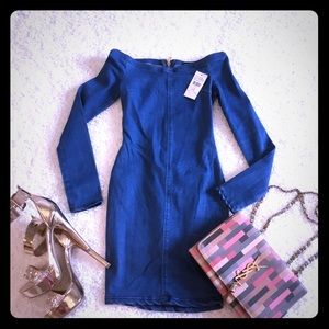Denim dress dark blue size XS NEW NWT with tag